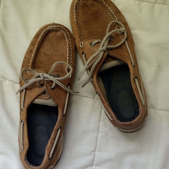 Classic brown leather sperry shoe size w8 - Picture 2 of 6